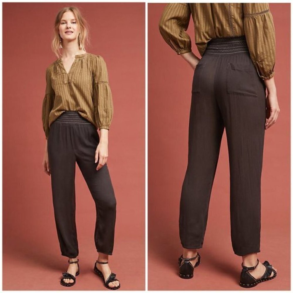 ✅ ANTHROPOLOGIE ETT:TWA Sulawesi Smocked Joggers SIZE XS